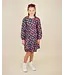 Smocking Bird Poinsettia Gold Lurex Dress