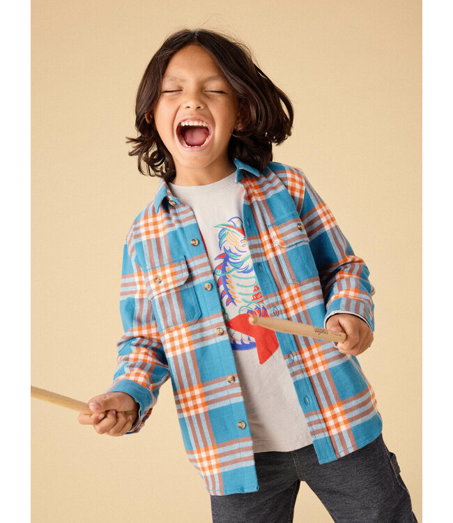 Tea Collection Flannel Button Up Shirt