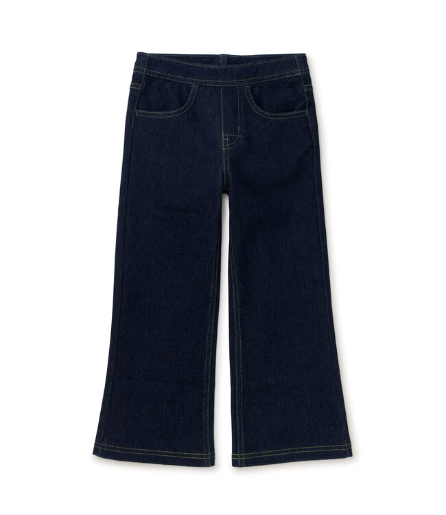 Tea Collection Dark Wash Denim Like Flare Pant