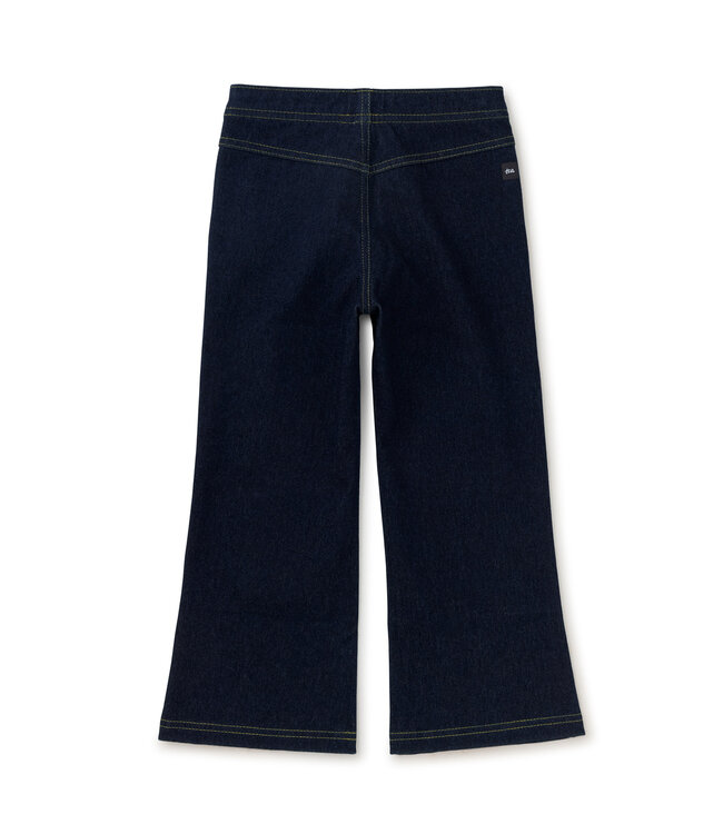 Tea Collection Dark Wash Denim Like Flare Pant