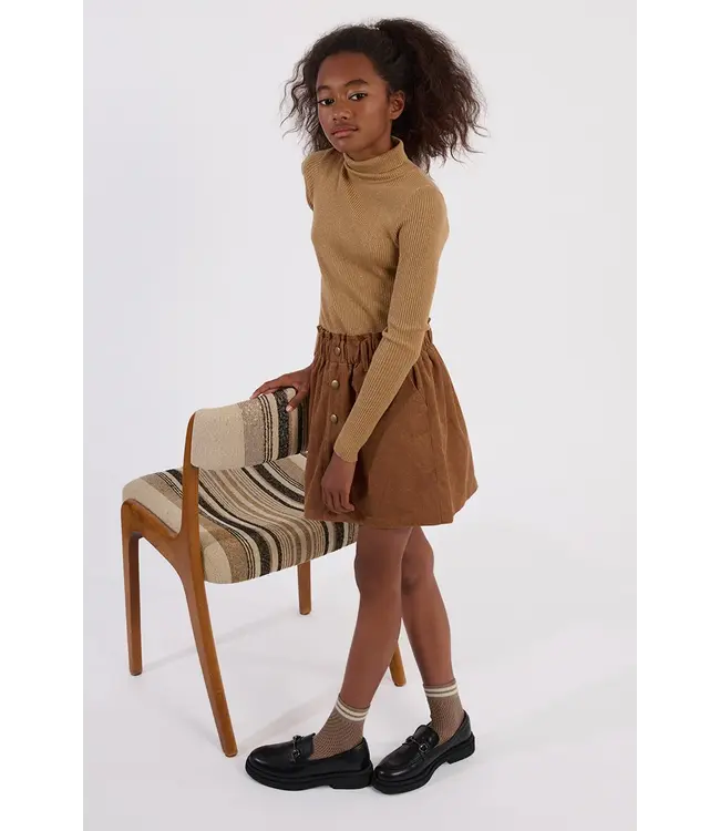 Camel Woven Skirt