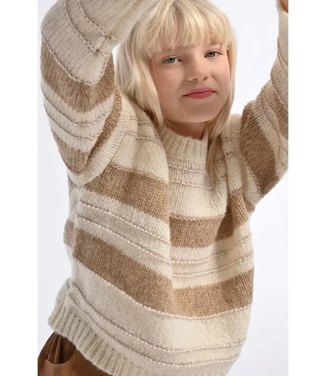 Molly Bracken White/Beige Knit Sweater