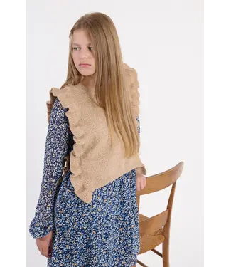 Molly Bracken Beige Knit Sleeveless Sweater
