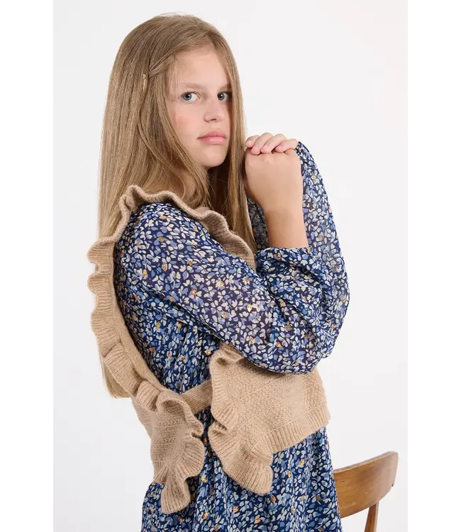 Molly Bracken Beige Knit Sleeveless Sweater