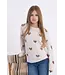 Molly Bracken Off White w/Gold Hearts Knitted Sweater