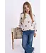Molly Bracken Off White w/Gold Hearts Knitted Sweater