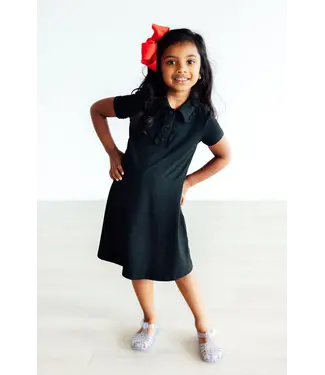 Mila & Rose Black S/S Polo Dress