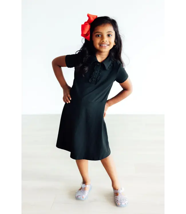 Mila & Rose Black S/S Polo Dress