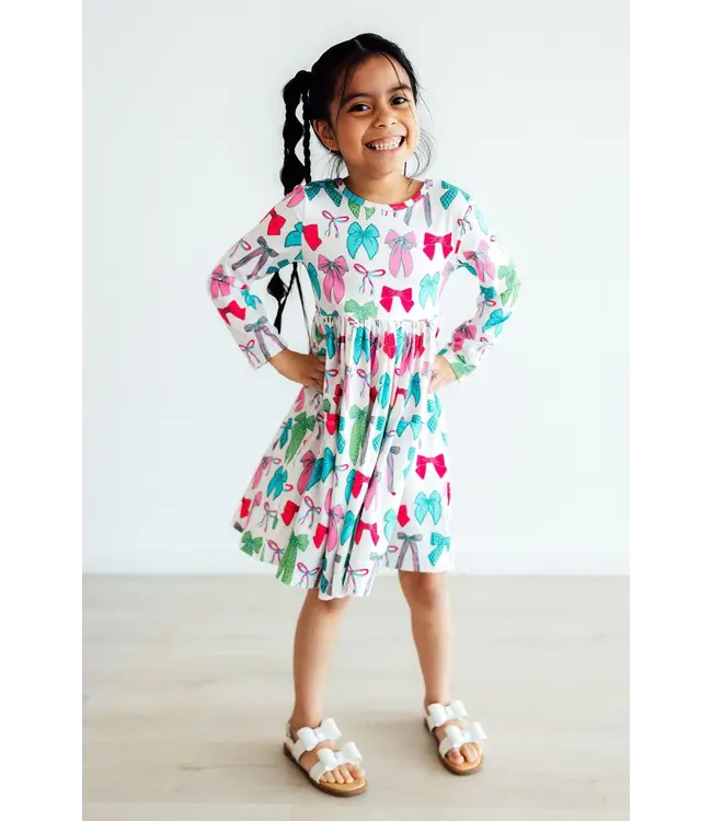 Mila & Rose Twirls & Ties L/S Pocket Twirl Dress