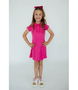 Mila & Rose Hot Pink S/S Polo Dress