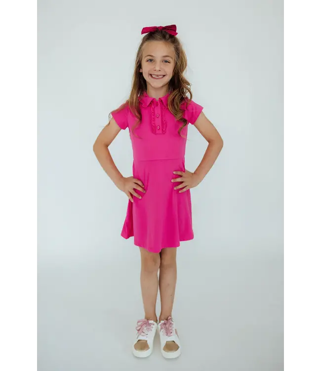 Mila & Rose Hot Pink S/S Polo Dress