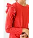 Mila & Rose Red L/S Ruffle Tee