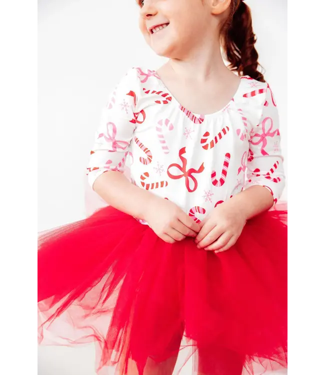 Mila & Rose Candy Cane Lane 3/4 Tutu Leotard