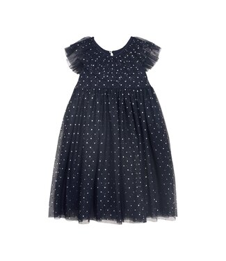 Creamie Black Iris Mesh Dress