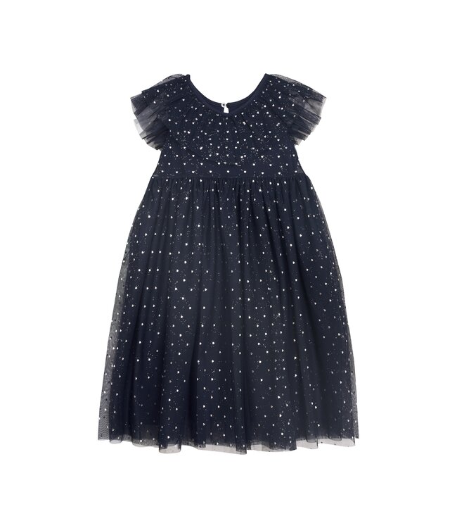 Creamie Black Iris Mesh Dress