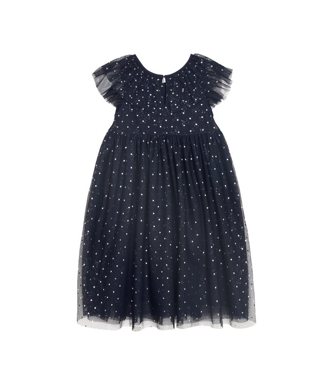 Creamie Black Iris Mesh Dress