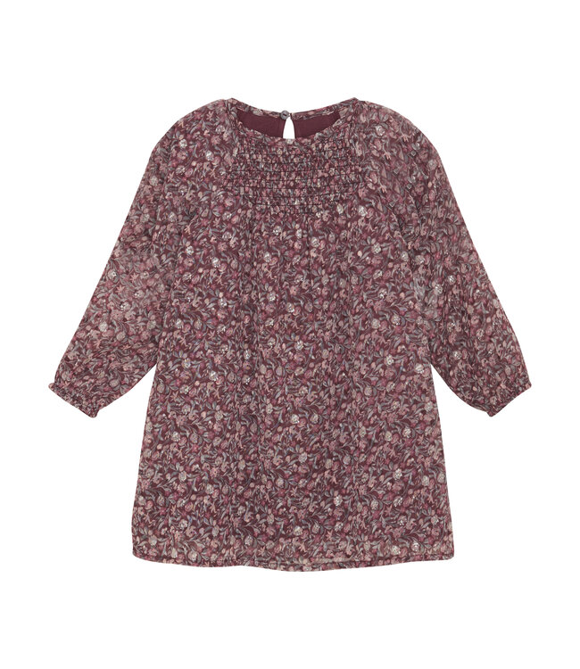 Creamie Vineyard Wine Dobby Dress
