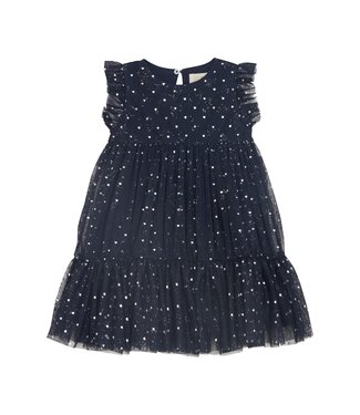 Creamie Black Iris Mesh Dress