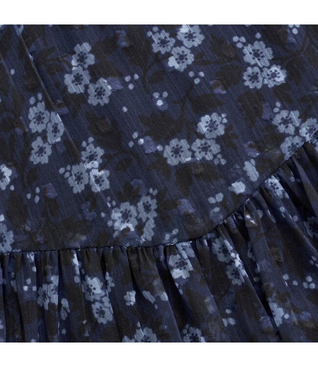 Creamie Bel Air Blue Flower Dobby Dress