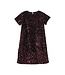 Creamie Vineyard Wine Sequin Velour Dress