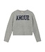 Creamie Light Grey Melange Knit Amour Pullover