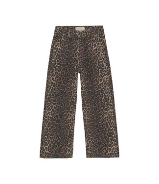 Creamie Brown Leopard Wide Leg Jeans