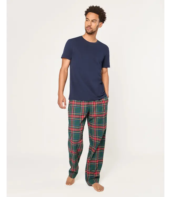 Petite Plume Men's Kensington Tartan Brushed Twill PJ Pant