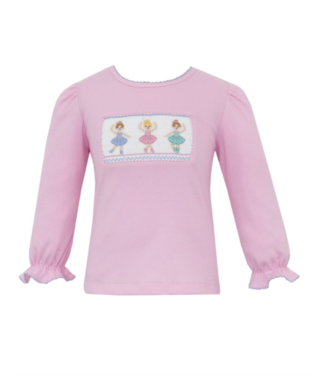 Anavini Pink Knit Ballerina L/S T-Shirt
