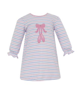 Claire & Charlie Pink/Blue Stripe Ballet Dress