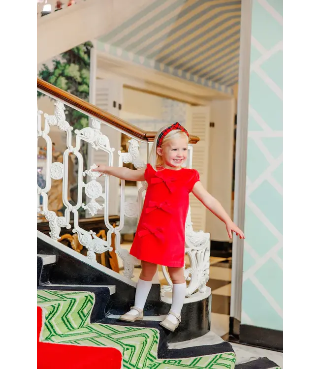 Beaufort Bonnet Richmond Red Velveteen Betts Bow Dress