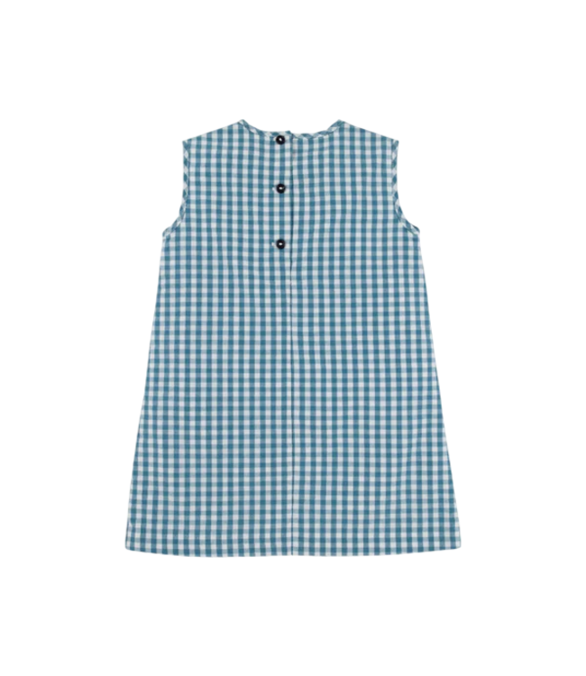 Beaufort Bonnet Highland Horses/Blue Gingham Annie Apron Dress