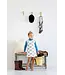 Beaufort Bonnet Highland Horses/Blue Gingham Annie Apron Dress