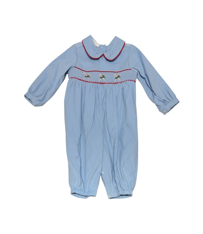 Baby Blessings Blue Candy Cane Levi Romper