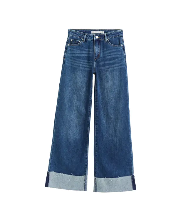 tractr Indigo Wide Leg Jeans w/Cuff