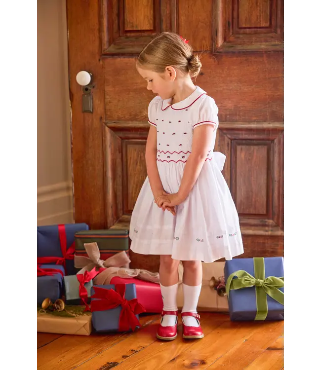 Little English Holly Smocked Claiborne Dress