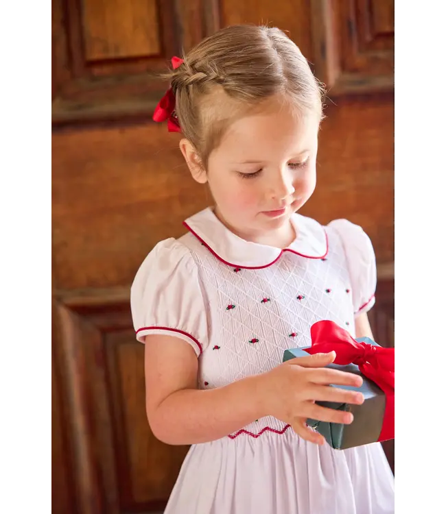 Little English Holly Smocked Claiborne Dress