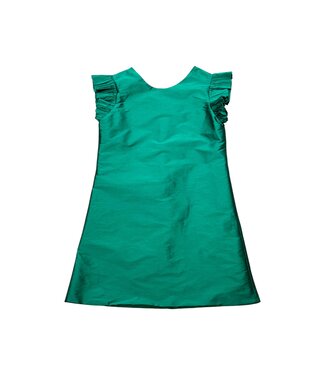 Susanne Lively Designs Green Aline Dress w Flutter Sleeves