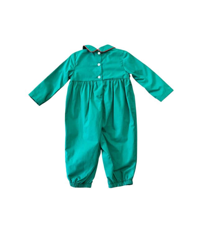 Baby Blessings Classic Green Christmas Levi Romper
