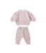 Quincy Mae Lilac Hearts Waffle Slouch Set