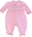 Baby Blessings Pink/White Geometric Claire Romper