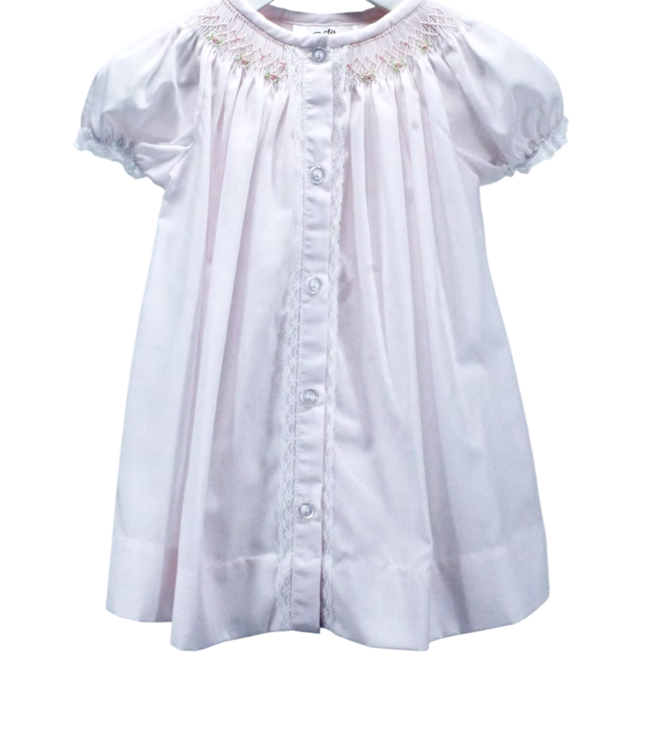 Baby Blessings Pink Geometric Flowers Sophia Dress