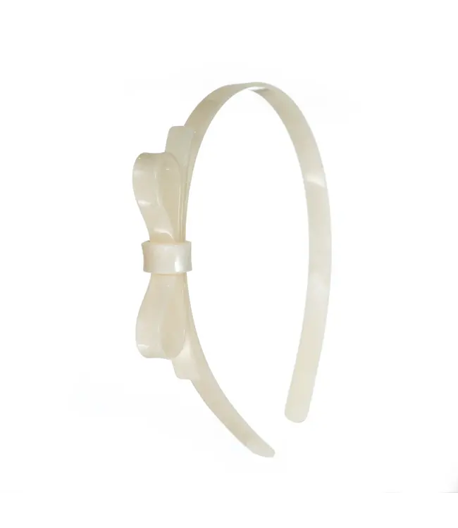 lilies&roses Thin Bow Pearl White  Headband