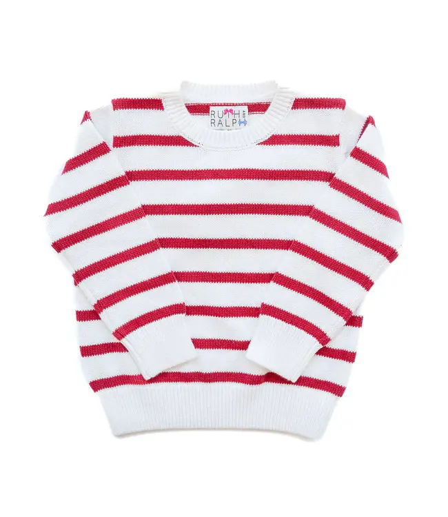 Ruth and Ralph Red & White Stripe Knit Sweater