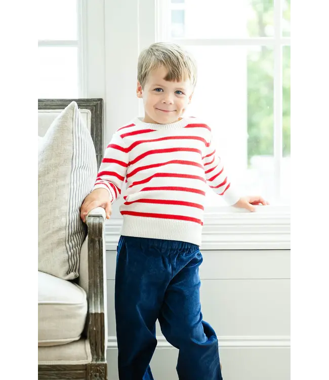 Ruth and Ralph Red & White Stripe Knit Sweater