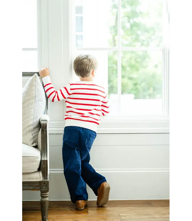 Ruth and Ralph Red & White Stripe Knit Sweater