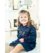 Ruth and Ralph Poinsettia & Blue Velvet Libby Knit Dress