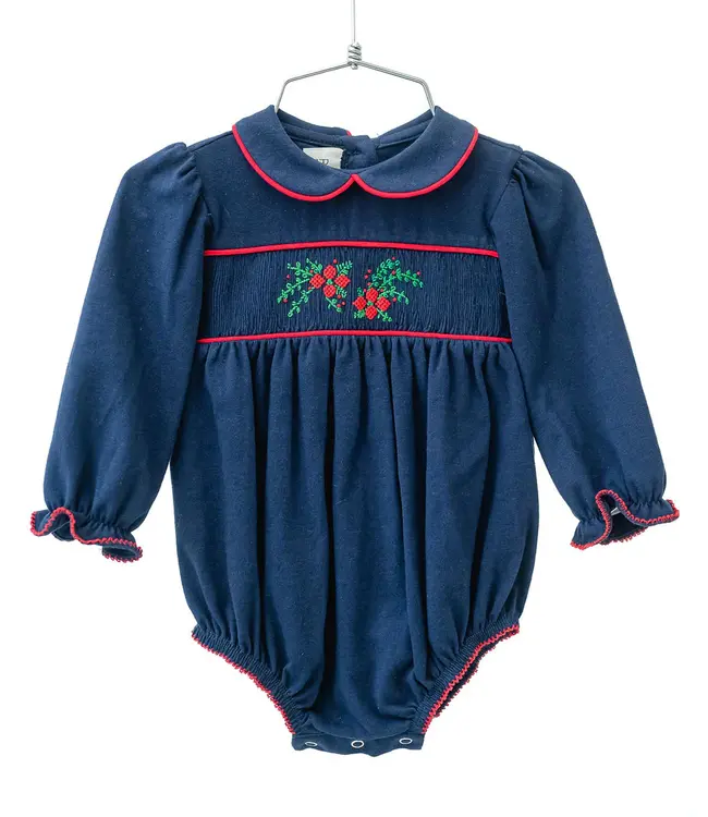 Ruth and Ralph Poinsettia & Blue Velvet Emma Knit Bubble