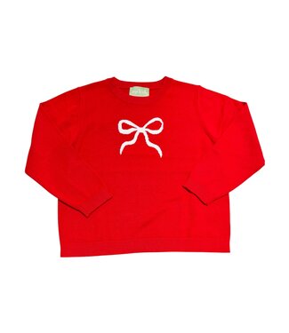 Sage and Lilly Red Bow Sweater