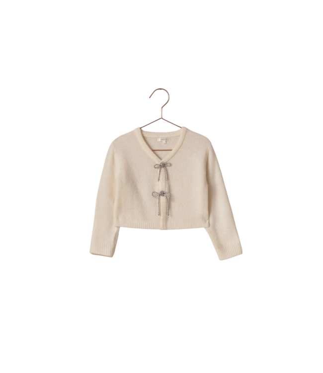 Noralee Ivory Bow Cardigan