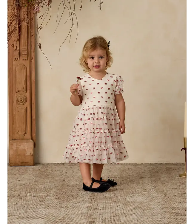 Noralee Ivory Bows Dottie Dress